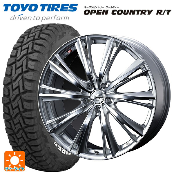 スバル レガシィアウトバック(BS系)用 225/60R18 100Q トーヨー オープンカントリー RT ホワイトレター ウェッズ レオニス WX HSMC 新品サマータイヤホイール 4本セット
