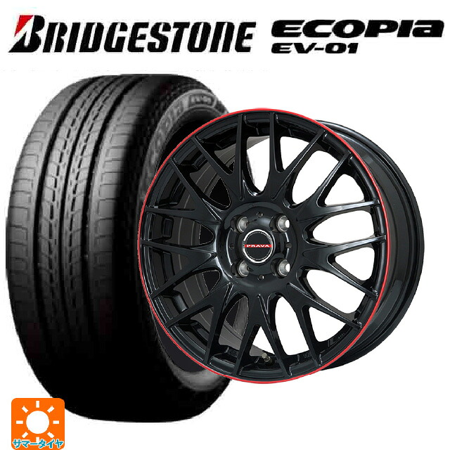 トヨタ シエンタ(10系)用 185/65R15 92H XL ブリヂストン エコピア EV-01 正規品 ビックウェイ レイシーン プラバ 9M Jr2 GBK/RDﾘﾑ 新品サマータイヤホイール 4本セット 85,789円