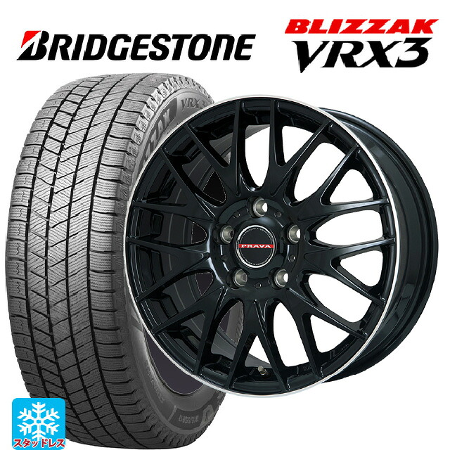 165/65R15 81Q ブリヂストン ブリザック VRX3 正規品 # ビックウェイ レイシーン プラバ 9M Jr2 GBK/ﾘﾑP 15-4.5J 国産車用 スタッドレスタイヤホイール4本セット