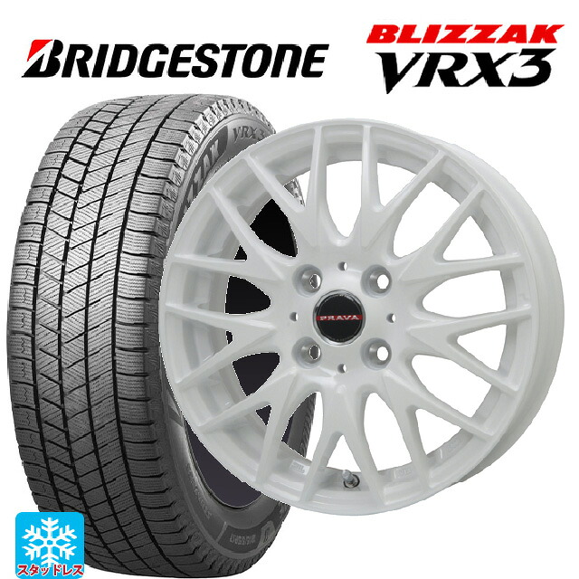 スズキ ハスラー(MR52/92S)用 165/65R15 81Q ブリヂストン ブリザック VRX3 正規品 # ビックウェイ レイシーン プラバ 9M Jr2 WH 新品スタッドレスタイヤホイール 4本セット