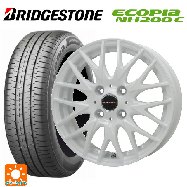 165/65R15 81S ブリヂストン エコピア NH200C 正規品 ビックウェイ レイシーン プラバ 9M Jr2 WH 15-4.5J 国産車用 サマータイヤホイール4本セット｜タイヤホイール専門店コニシタイヤ