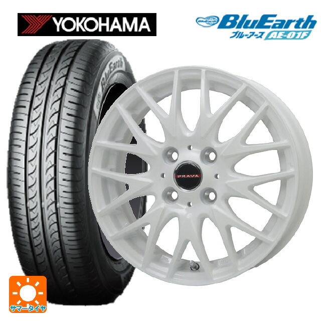 スズキ ハスラー(MR52/92S)用 165/70R14 81S ヨコハマ ブルーアース AE01F ビックウェイ レイシーン プラバ 9M Jr2 WH 新品サマータイヤホイール 4本セット
