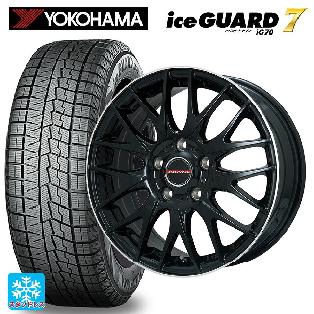 165/65R15 81Q ヨコハマ アイスガード7(IG70) ビックウェイ レイシーン プラバ 9M Jr2 GBK/ﾘﾑP 15-6J 国産車用 スタッドレスタイヤホイール4本セット