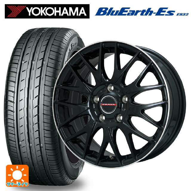 165/50R15 73V ヨコハマ ブルーアースEs ES32 # ビックウェイ レイシーン プラバ 9M Jr2 GBK/ﾘﾑP 15-4.5J 国産車用 サマータイヤホイール4本セット
