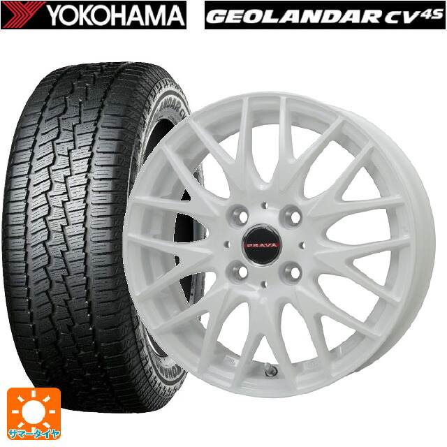 ダイハツ コペン(LA400K)用 165/60R15 77H ヨコハマ ジオランダー CV G058 正規品 ビックウェイ レイシーン プラバ 9M Jr2 WH 新品サマータイヤホイール 4本セット