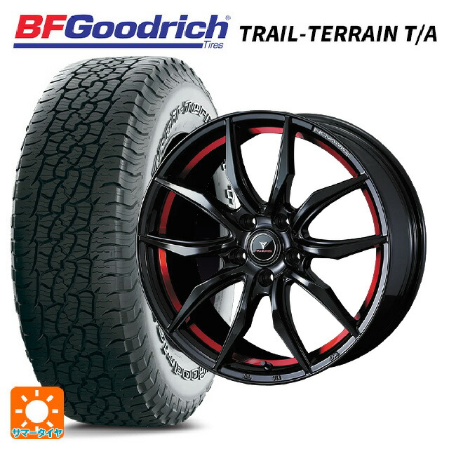 トヨタ RAV4(50系)用 225/65R17 102T BFグッドリッチ トレイルテレーン T/A ホワイトレター 正規品 ウェッズ ノヴァリス ローグ VF ピアノブラック/レッドライン 新品サマータイヤホイール 4本セット 232,040円
