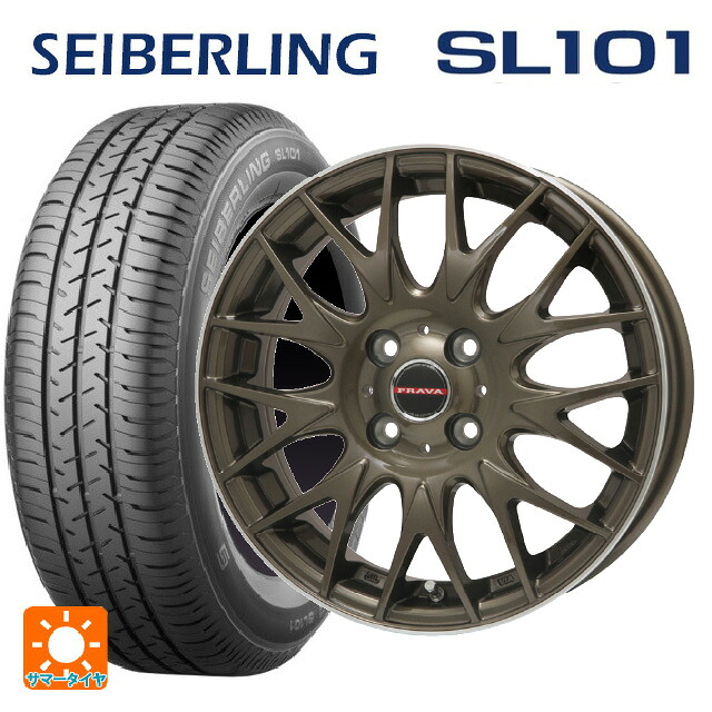 165/65R14 79S セイバーリング セイバーリング SL101(ブリヂストン工場生産） ビックウェイ レイシーン プラバ 9M Jr2 BR/P 14-4.5J 国産車用 サマータイヤホイール4本セット｜タイヤホイール専門店コニシタイヤ