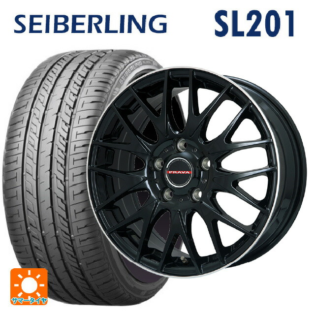 165/45R16 74V XL セイバーリング セイバーリング SL201(ブリヂストン工場生産） ビックウェイ レイシーン プラバ 9M Jr2 GBK/ﾘﾑP 16-5J 国産車用 サマータイヤホイール4本セット