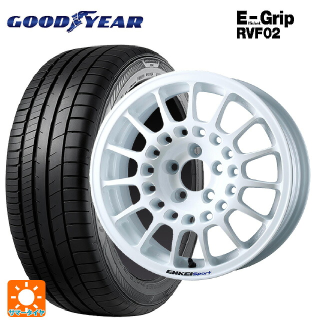 185/65R15 88H グッドイヤー エフィシェントグリップ RVF02 エンケイ エンケイスポーツ RC-G5 White 15-6.5J 国産車用 サマータイヤホイール4本セット|タイヤホイール専門店コニシタイヤ