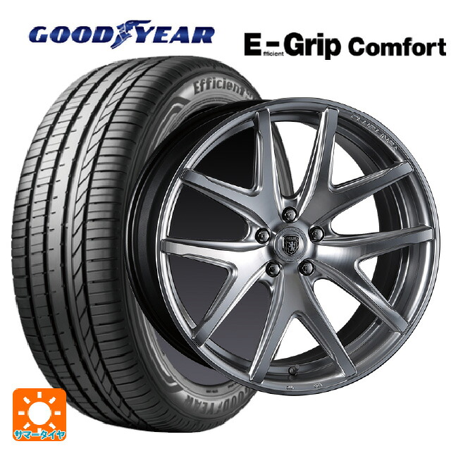 215/35R19 85W XL グッドイヤー エフィシェントグリップ コンフォート クリムソン ヴィエリ FF # HS/ポリッシュ 19-8J 国産車用 サマータイヤホイール4本セット|タイヤホイール専門店コニシタイヤ