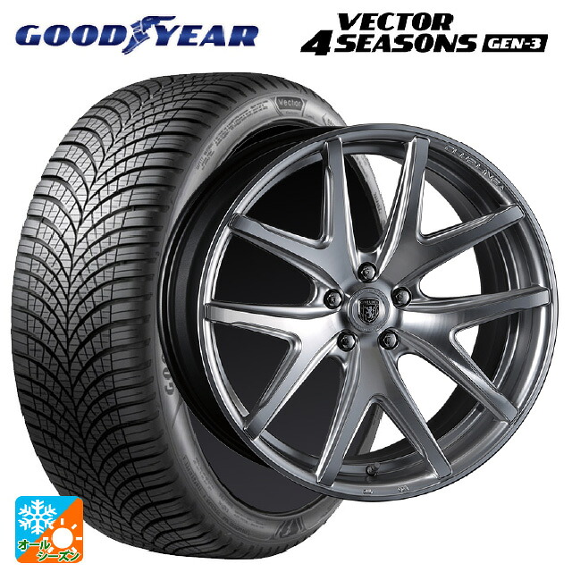 245/45R20 103W XL グッドイヤー ベクター4シーズンズ ジェン3 クリムソン ヴィエリ FF # HS/ポリッシュ 20-8.5J 国産車用 オールシーズンタイヤホイール4本セット