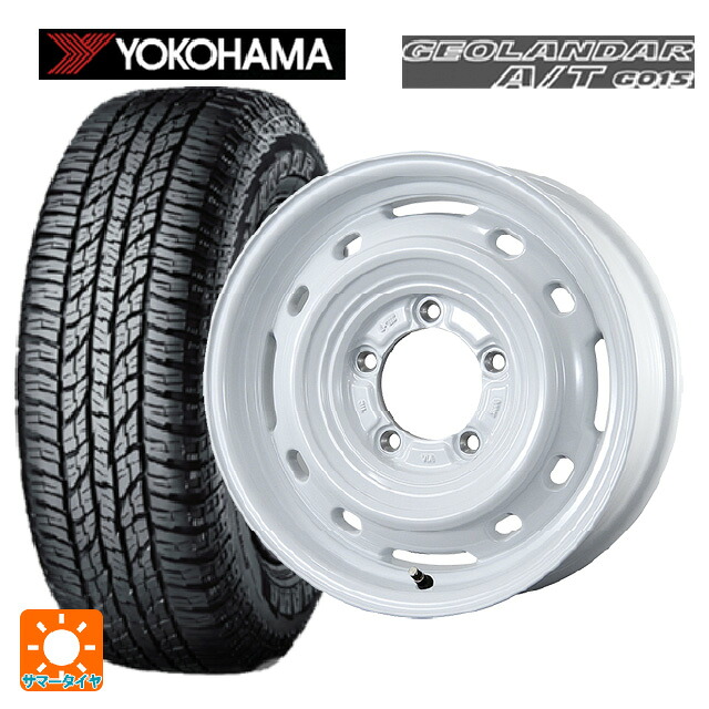 スズキ ジムニー(64系)用 205/80R16 104T XL ヨコハマ ジオランダー A/T G015 ブラックレター 正規品 トピー ランドフット XFG WH 新品サマータイヤホイール 5本セット