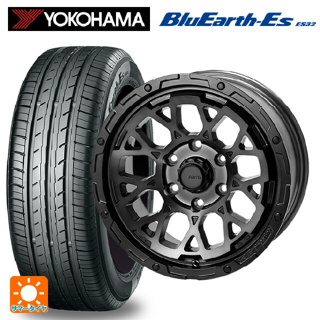 225/55R17 97W ヨコハマ ブルーアースEs ES32 4×4エンジニアリング エアーG ロックス ゴーストエディション ゴーストエディション 17-7J 国産車用 サマータイヤホイール4本セット