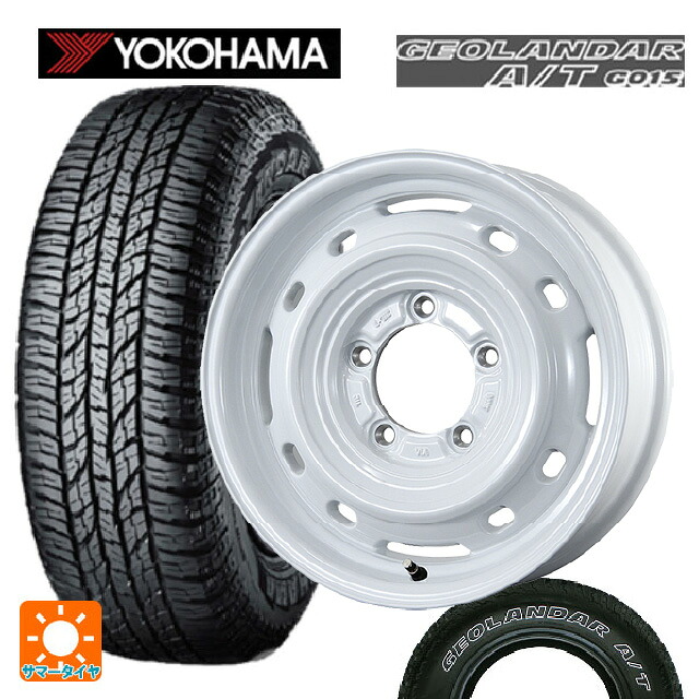 スズキ ジムニーノマド(JC74W)用 225/75R16 115/112R ヨコハマ ジオランダー A/T G015 ホワイトレター 正規品 トピー ランドフット XFG WH 新品サマータイヤホイール 4本セット