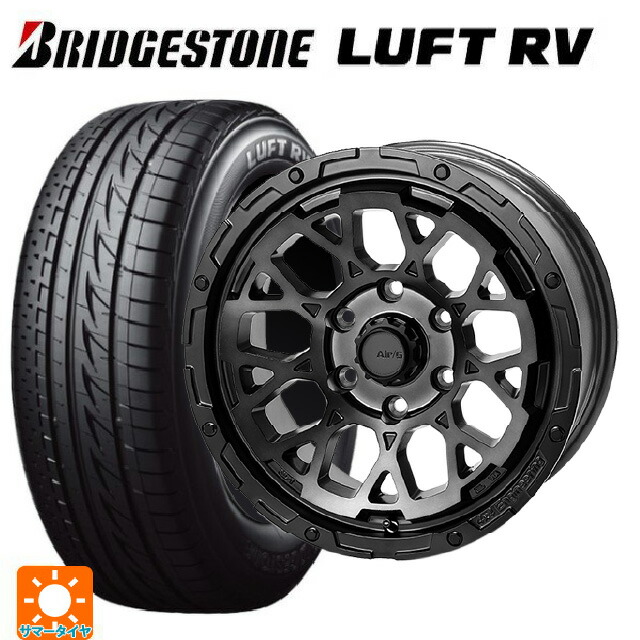 215/50R17 95V XL ブリヂストン ルフトRV(日本製) 正規品 # 4×4エンジニアリング エアーG ロックス ゴーストエディション ゴーストエディション 17-7J 国産車用 サマータイヤホイール4本セット