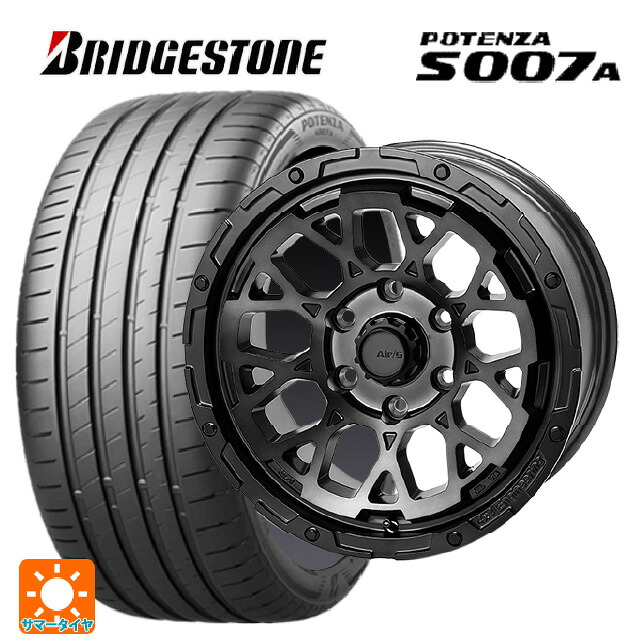 205/50R17 93Y XL ブリヂストン ポテンザ S007A 正規品 4×4エンジニアリング エアーG ロックス ゴーストエディション ゴーストエディション 17-7J 国産車用 サマータイヤホイール4本セット