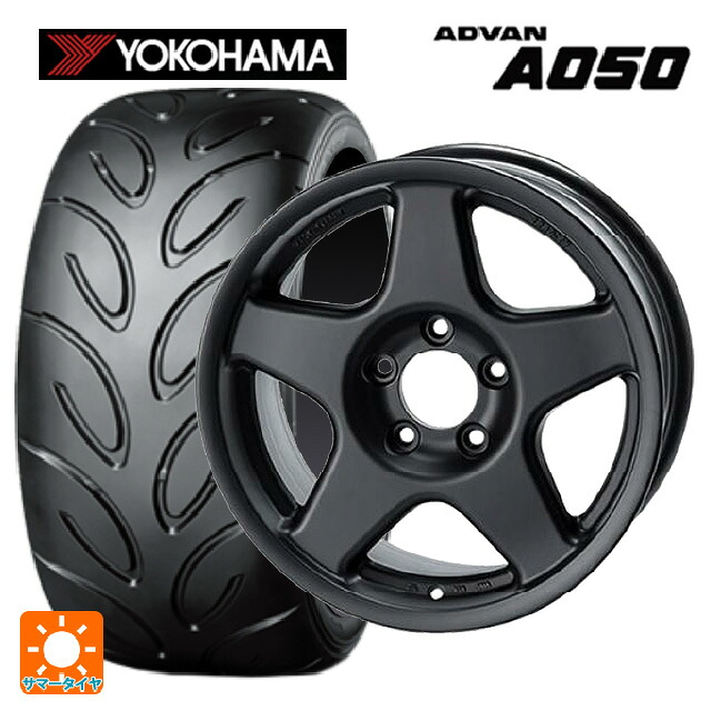 235/45R17 94V ヨコハマ アドバン A050 正規品 4×4エンジニアリング ブラッドレーV マットブラック 17-7J 国産車用 サマータイヤホイール4本セット
