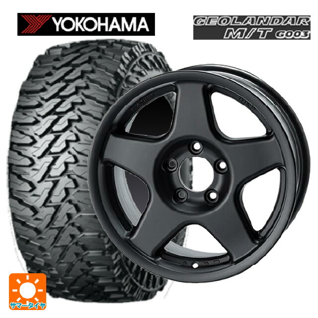 トヨタ ランドクルーザー70(GDJ76W)用 265/75R16 123/120Q ヨコハマ ジオランダー M/T G003 正規品 4×4エンジニアリング ブラッドレーV マットブラック 新品サマータイヤホイール 5本セット