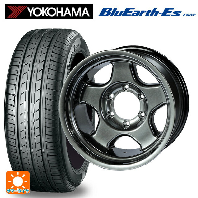 215/45R17 91V ヨコハマ ブルーアースEs ES32 4×4エンジニアリング ブラッドレーV ハイパーブラック2 17-7J 国産車用 サマータイヤホイール4本セット
