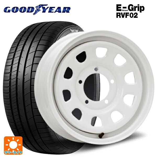 215/65R16 98H グッドイヤー エフィシェントグリップ RVF02 エムエルジェイ デイトナ SS ALL WHITE 16-5.5J 国産車用 サマータイヤホイール4本セット