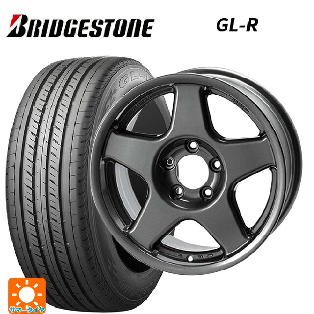 215/65R16 109/107R ブリヂストン GL-R 正規品 4×4エンジニアリング ブラッドレーV ガンメタリック 16-6J 国産車用 サマータイヤホイール4本セット