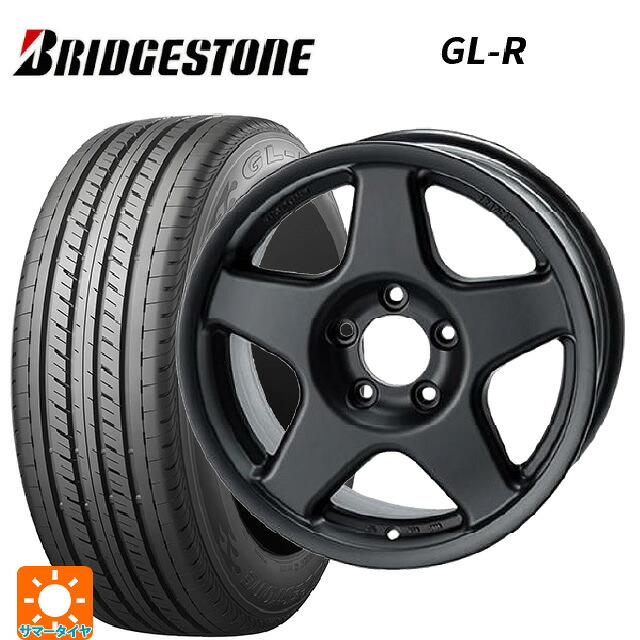 215/65R16 109/107R ブリヂストン GL-R 正規品 4×4エンジニアリング ブラッドレーV マットブラック 16-6J 国産車用 サマータイヤホイール4本セット