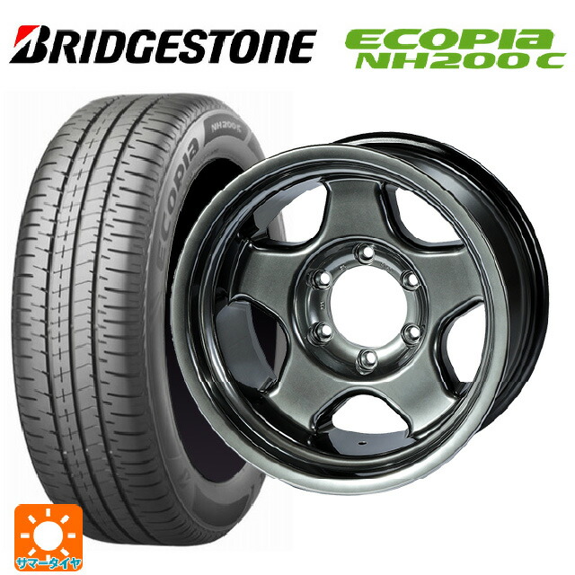 195/45R17 81W ブリヂストン エコピア NH200C 正規品 4&times;4エンジニアリング ブラッドレーV ハイパーブラック2 17-7J 国産車用 サマータイヤホイール4本セット｜タイヤホイール専門店コニシタイヤ