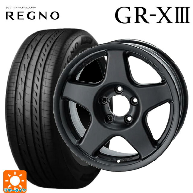 215/55R17 94V ブリヂストン レグノ GR-X3 正規品 4×4エンジニアリング ブラッドレーV マットブラック 17-7J 国産車用 サマータイヤホイール4本セット
