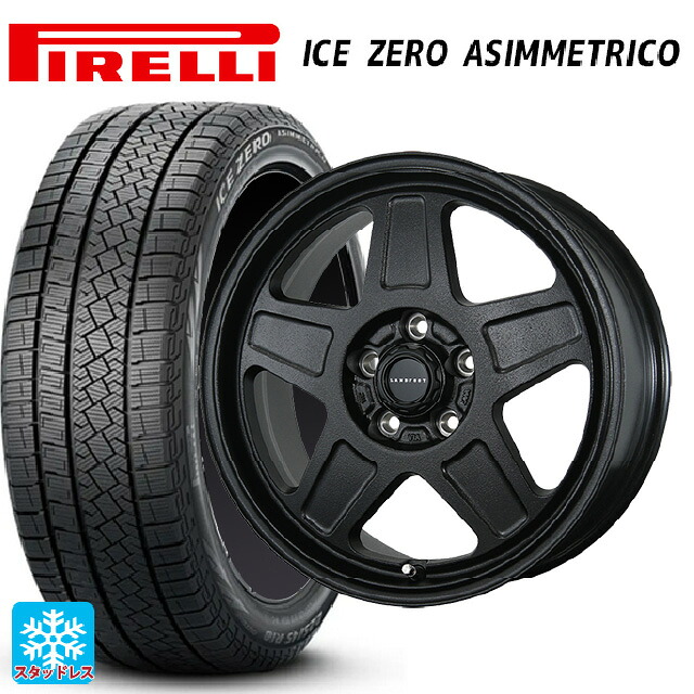 205/60R16 96H XL ピレリ アイスゼロ アシンメトリコ 正規品 # トピー ランドフット GWD R/B 16-7J 国産車用 スタッドレスタイヤホイール4本セット|タイヤホイール専門店コニシタイヤ