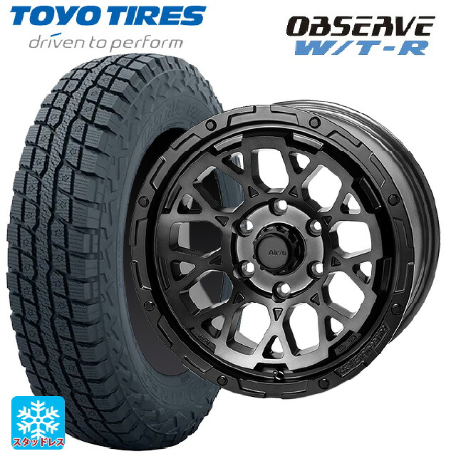 285/70R17 116/113Q トーヨー オブザーブ W/T-R 4×4エンジニアリング エアーG ロックス ゴーストエディション ゴーストエディション 17-8J 国産車用 スタッドレスタイヤホイール4本セット|タイヤホイール専門店コニシタイヤ