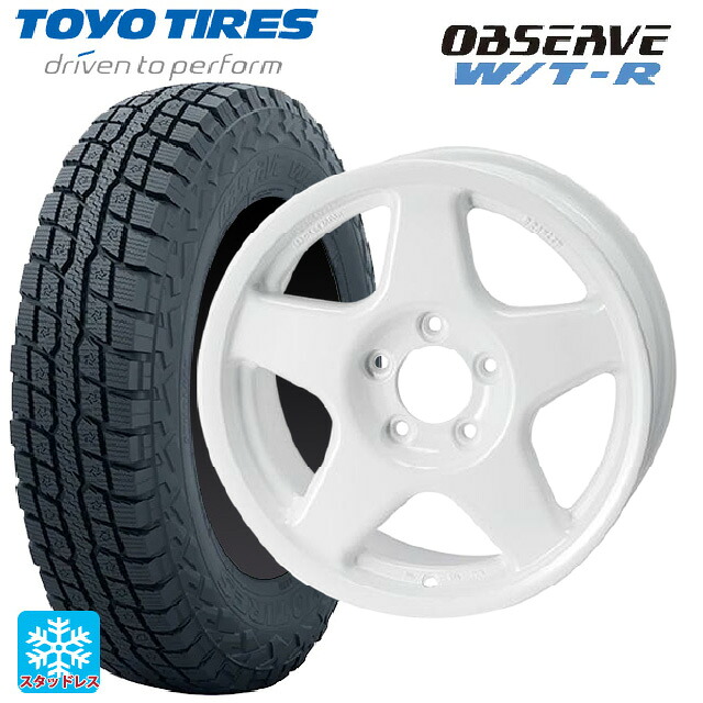 225/70R16 102/99Q トーヨー オブザーブ W/T-R 4×4エンジニアリング ブラッドレーV パールホワイト 16-5.5J 国産車用 スタッドレスタイヤホイール4本セット