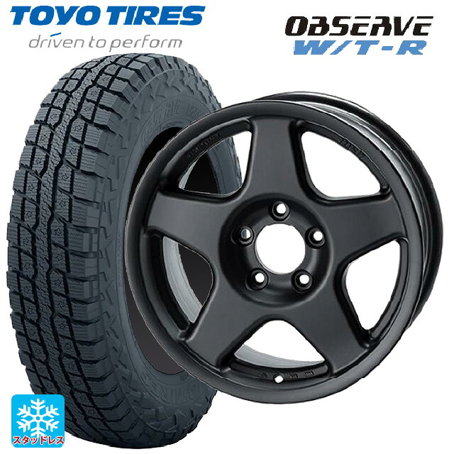 225/70R16 102/99Q トーヨー オブザーブ W/T-R 4×4エンジニアリング ブラッドレーV マットブラック 16-5.5J 国産車用 スタッドレスタイヤホイール4本セット