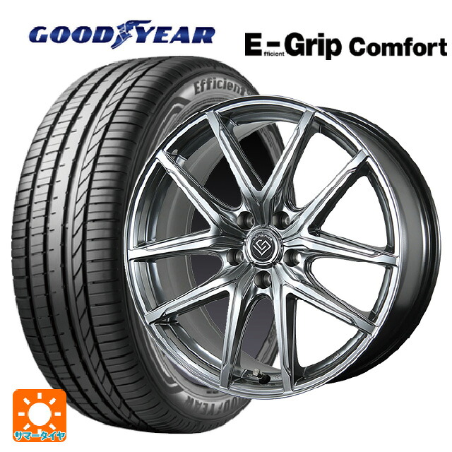 レクサス LM(TAWH15W)用 225/60R18 100V グッドイヤー エフィシェントグリップ コンフォート トピー ロンギヌス アールイーエックス H/S 新品サマータイヤホイール 4本セット