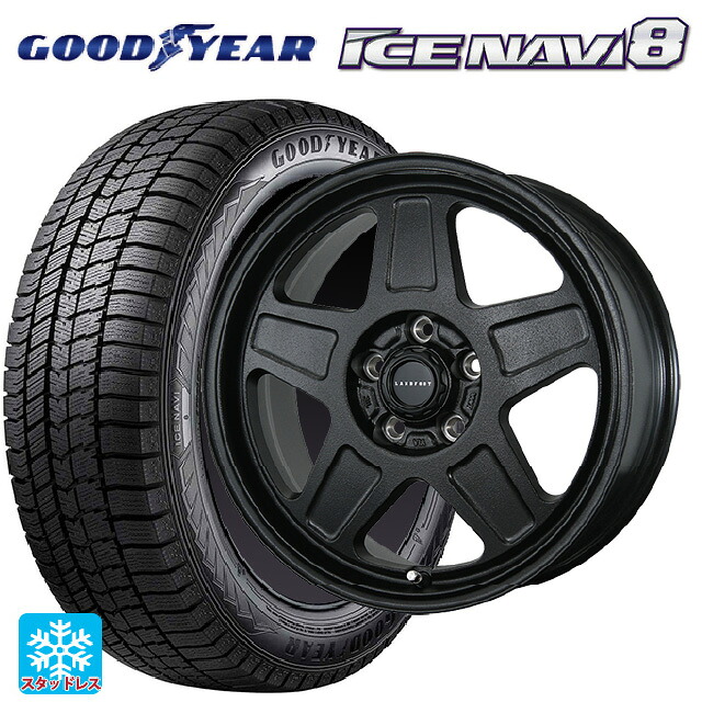 215/60R16 95Q グッドイヤー アイスナビ8 # トピー ランドフット GWD R/B 16-7J 国産車用 スタッドレスタイヤホイール4本セット|タイヤホイール専門店コニシタイヤ