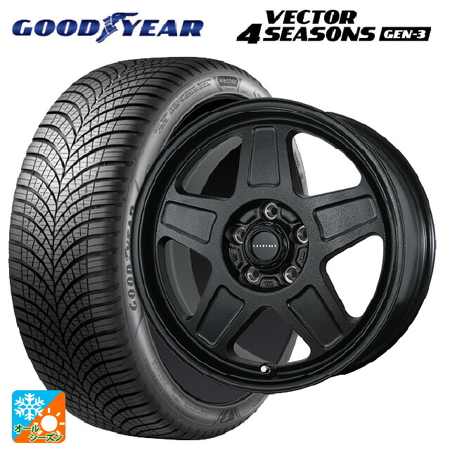 215/60R16 99V XL グッドイヤー ベクター4シーズンズ ジェン3 トピー ランドフット GWD # R/B 16-7J 国産車用 オールシーズンタイヤホイール4本セット