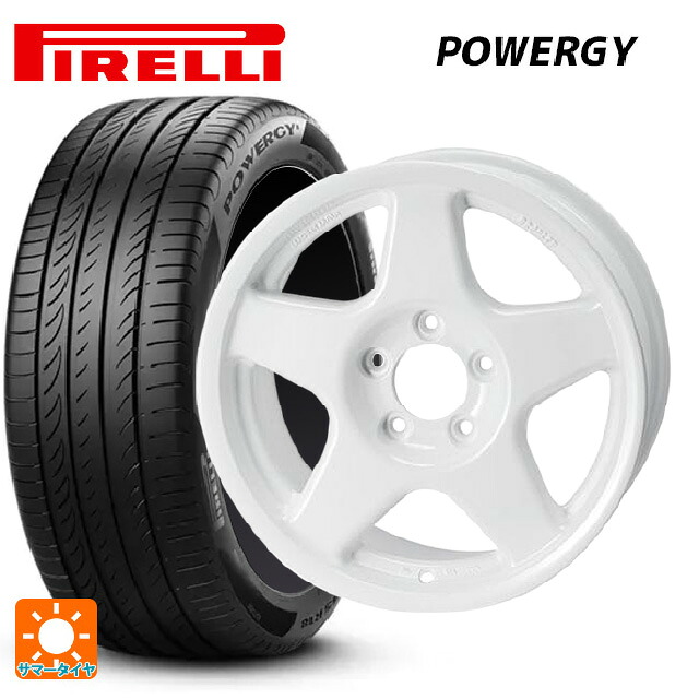215/60R16 99V XL ピレリ パワジー 正規品 4×4エンジニアリング ブラッドレーV パールホワイト 16-7J 国産車用 サマータイヤホイール4本セット