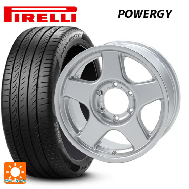 215/65R16 98H ピレリ パワジー 正規品 4×4エンジニアリング ブラッドレーV ブライトシルバー 16-6J 国産車用 サマータイヤホイール4本セット