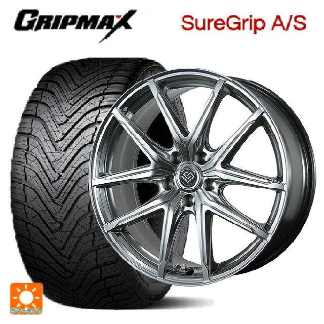 レクサス LBX(10系)用 245/40R20 99W XL グリップマックス シュアグリップ A/S ブラックレター トピー ロンギヌス アールイーエックス H/S 新品オールシーズンタイヤホイール 4本セット