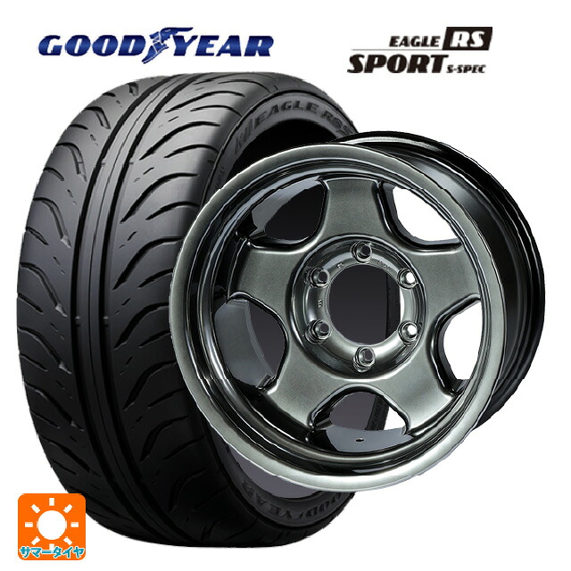 235/45R17 93W グッドイヤー イーグル RS スポーツ S-スペック 4×4エンジニアリング ブラッドレーV ハイパーブラック2 17-7J 国産車用 サマータイヤホイール4本セット
