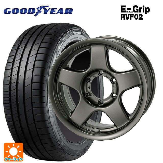 215/65R16 98H グッドイヤー エフィシェントグリップ RVF02 4×4エンジニアリング ブラッドレーV マットガンメタリック 16-5.5J 国産車用 サマータイヤホイール4本セット