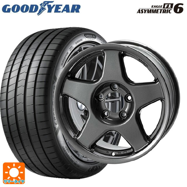 215/45R17 91Y XL グッドイヤー イーグル F1 アシメトリック6 4×4エンジニアリング ブラッドレーV ガンメタリック 17-7J 国産車用 サマータイヤホイール4本セット