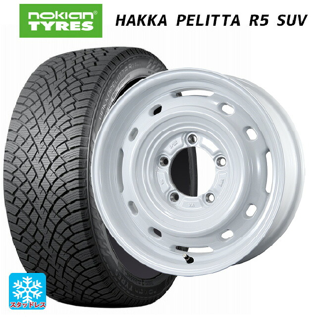 スズキ ジムニーシエラ(74系)用 215/70R16 100R ノキアン ハッカペリッタR5 SUV トピー ランドフット XFG WH 新品スタッドレスタイヤホイール 5本セット