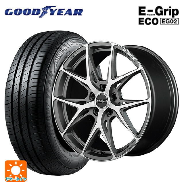 225/45R18 95W XL グッドイヤー エフィシェントグリップ エコ EG02 レイズ ベルサス クラフトコレクション VV21S G8J 18-8J 国産車用 サマータイヤホイール4本セット｜タイヤホイール専門店コニシタイヤ