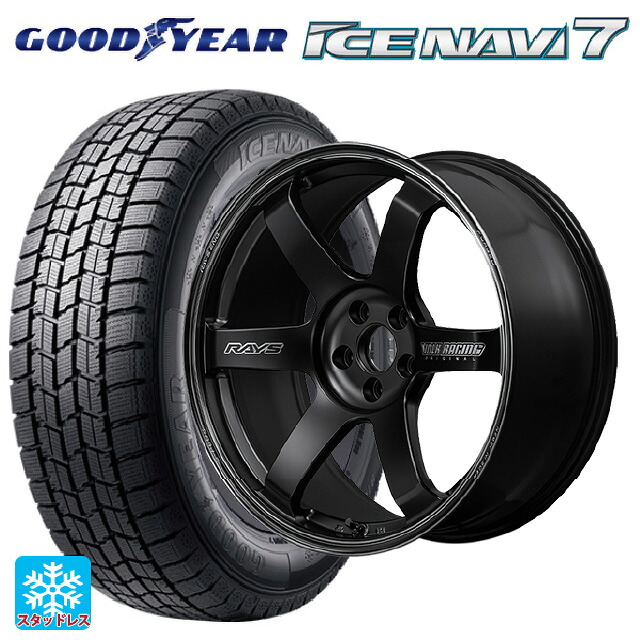 235/50R18 97Q グッドイヤー アイスナビ7(数量限定) # レイズ ボルクレーシング TE37サーガ S-プラス ブラックシャドー # PH 18-7.5J 国産車用 スタッドレスタイヤホイール4本セット|タイヤホイール専門店コニシタイヤ