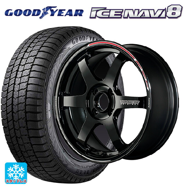 2025年製 175/55R15 77Q グッドイヤー アイスナビ8 レイズ ボルクレーシング TE37ソニック タイムアタックエディション KR 15-5.5J 国産車用 スタッドレスタイヤホイール4本セット