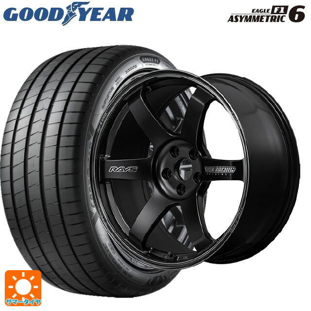 225/45R18 95Y XL グッドイヤー イーグル F1 アシメトリック6 レイズ ボルクレーシング TE37サーガ S-プラス ブラックシャドー PH 18-7.5J 国産車用 サマータイヤホイール4本セット
