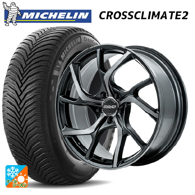 225/55R19 99V ミシュラン クロスクライメイト2 SUV 正規品 # レイズ VMF C-01 PH 19-8J 国産車用 オールシーズンタイヤホイール4本セット
