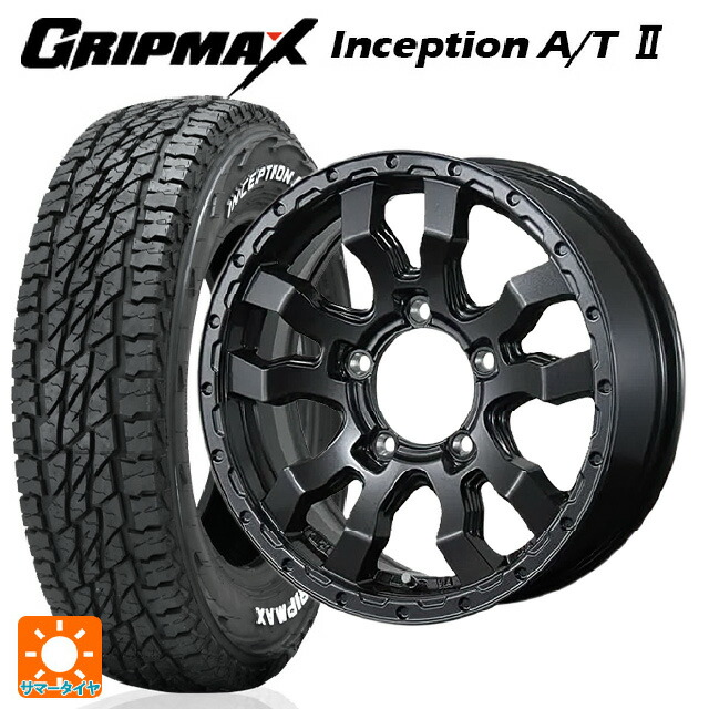 スズキ ジムニー(64系)用 175/80R16 91S グリップマックス インセプション A/T2 ホワイトレター トピー ヴァブロ RR-01 # GM 新品サマータイヤホイール 4本セット