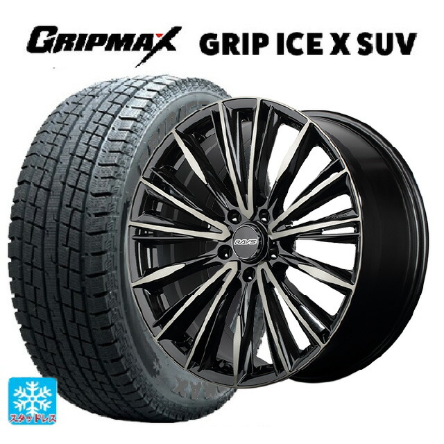 トヨタ bZ4X(11/15系)用 2023年製 235/60R18 107H XL グリップマックス グリップアイスX SUV ブラックレター # レイズ ベルサス クラフトコレクション ヴォウジェ リミテッド 6EZ 新品スタッドレスタイヤホイール 4本セット