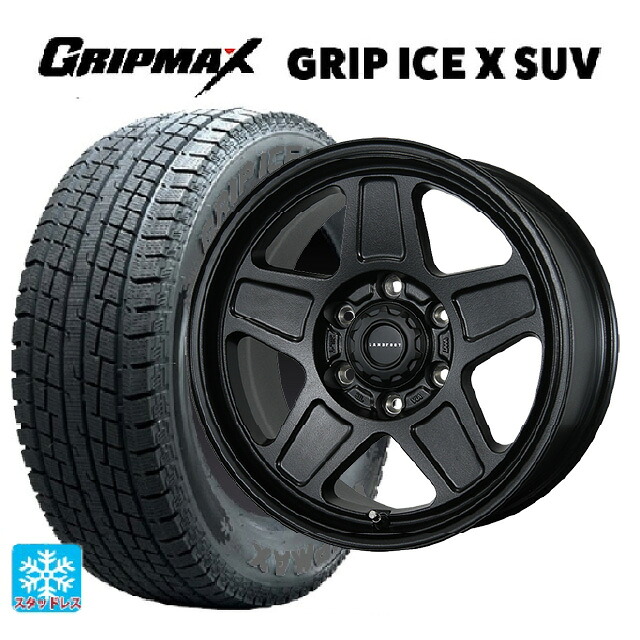 トヨタ ランドクルーザー250(250系)用 265/65R18 114Q グリップマックス グリップアイスX SUV ブラックレター # トピー ランドフット GWD R/B 新品スタッドレスタイヤホイール 4本セット|タイヤホイール専門店コニシタイヤ